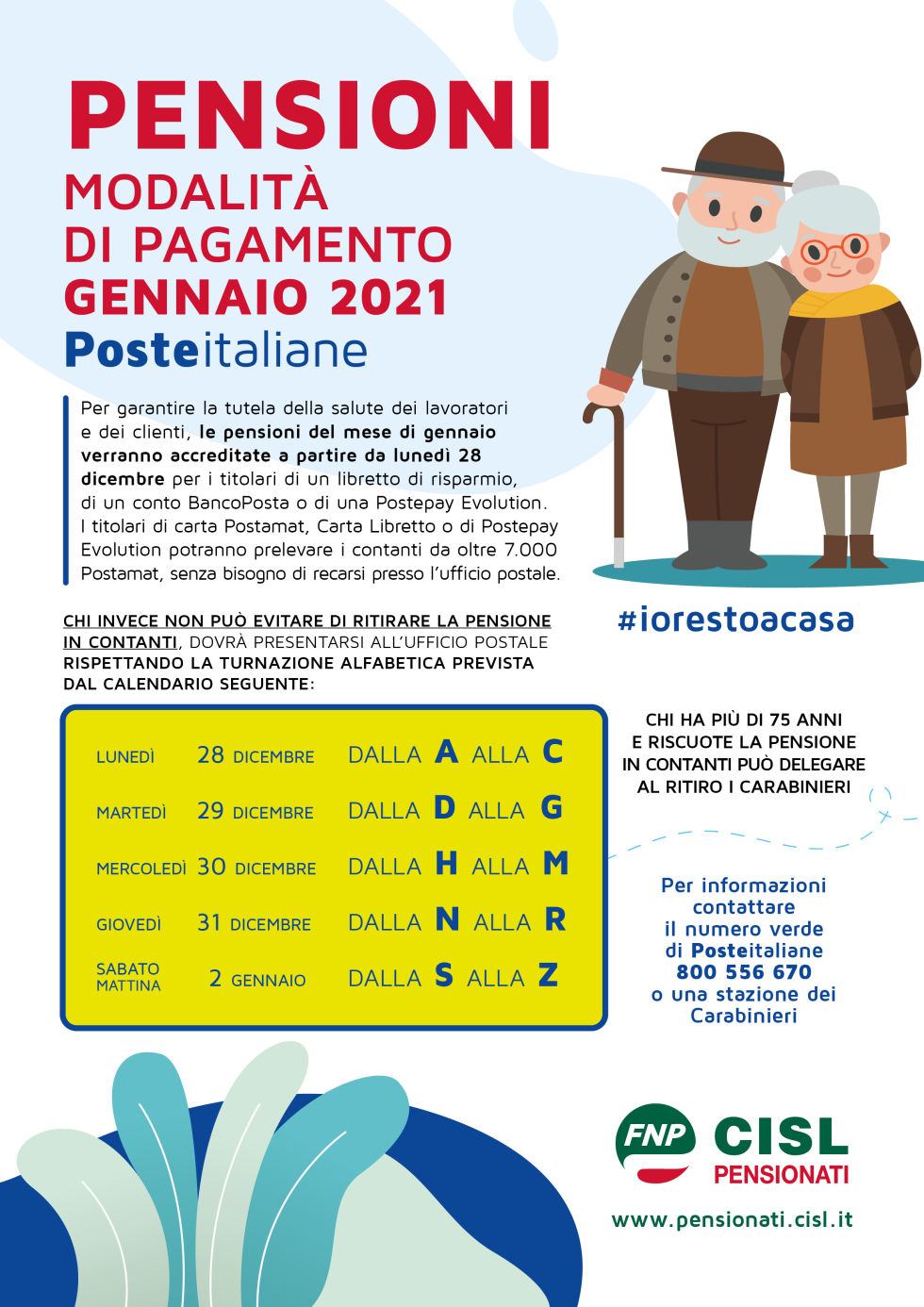 Pensioni Gennaio 2021 Il Calendario Dei Pagamenti calendario riscossione pensione 2021