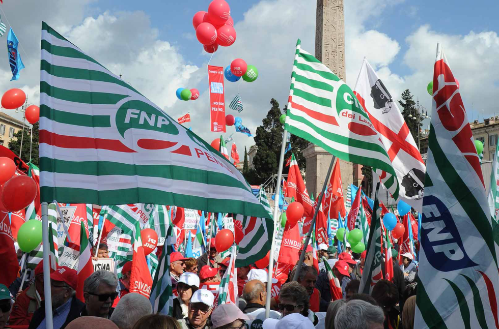 9 febbraio, Sindacati uniti in Piazza San Giovanni a Roma