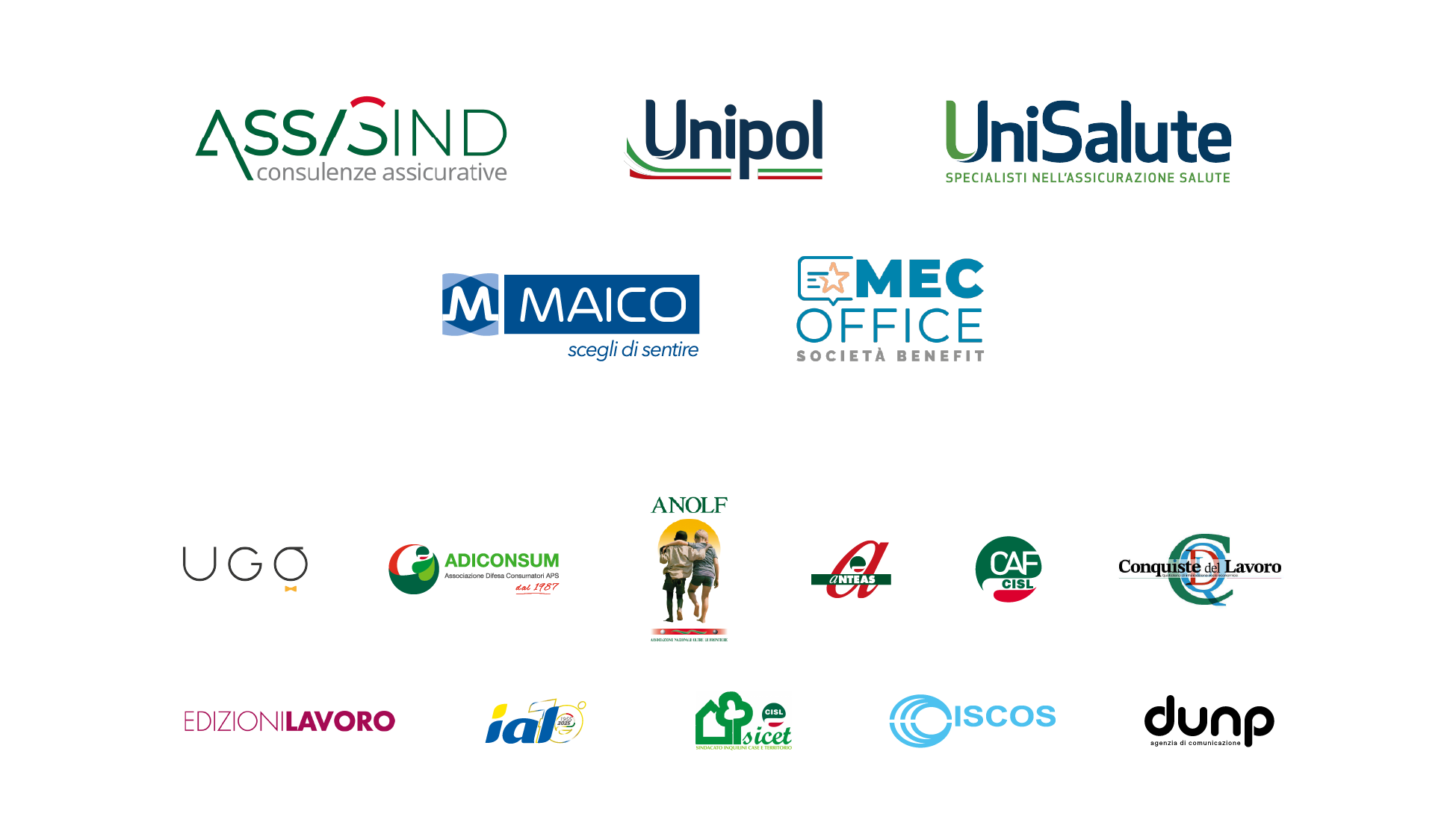 La FNP CISL ringrazia - loghi xx congresso nazionale
