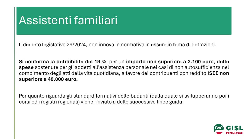 NON AUTOSUFFICIENZA: MANCA LA RIFORMA COMPLESSIVA