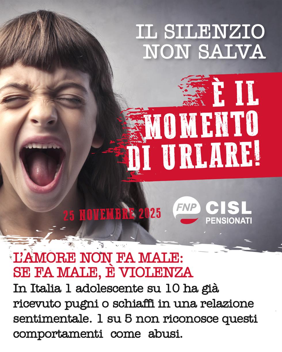 25 Novembre: Il silenzio non salva. È il momento di urlare! 25 Novembre: Il silenzio non salva. È il momento di urlare!